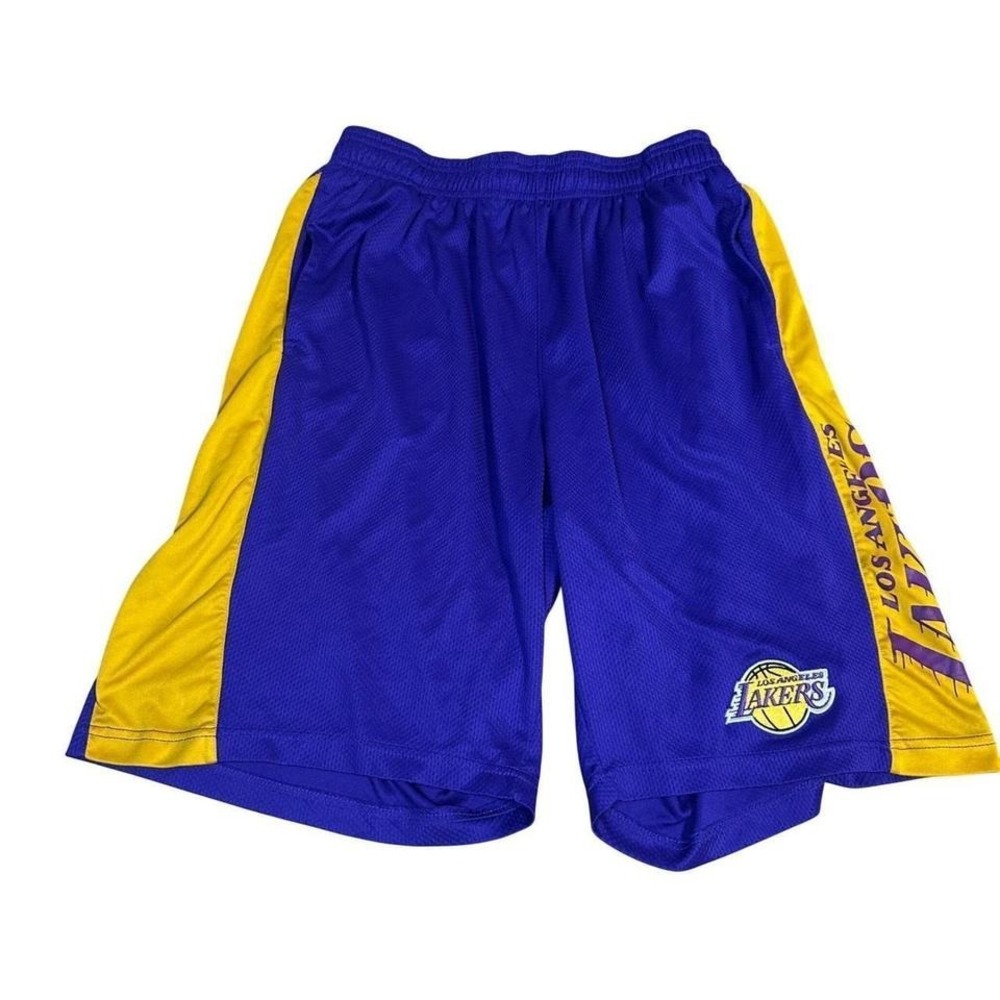 Fanatics Los Angeles Lakers Purple Gold Basketball Shorts Mens Large